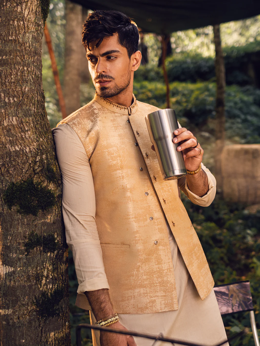 DULL TAN WAISTCOAT | AL-WC-US-520/JJ-8401C - Image 3