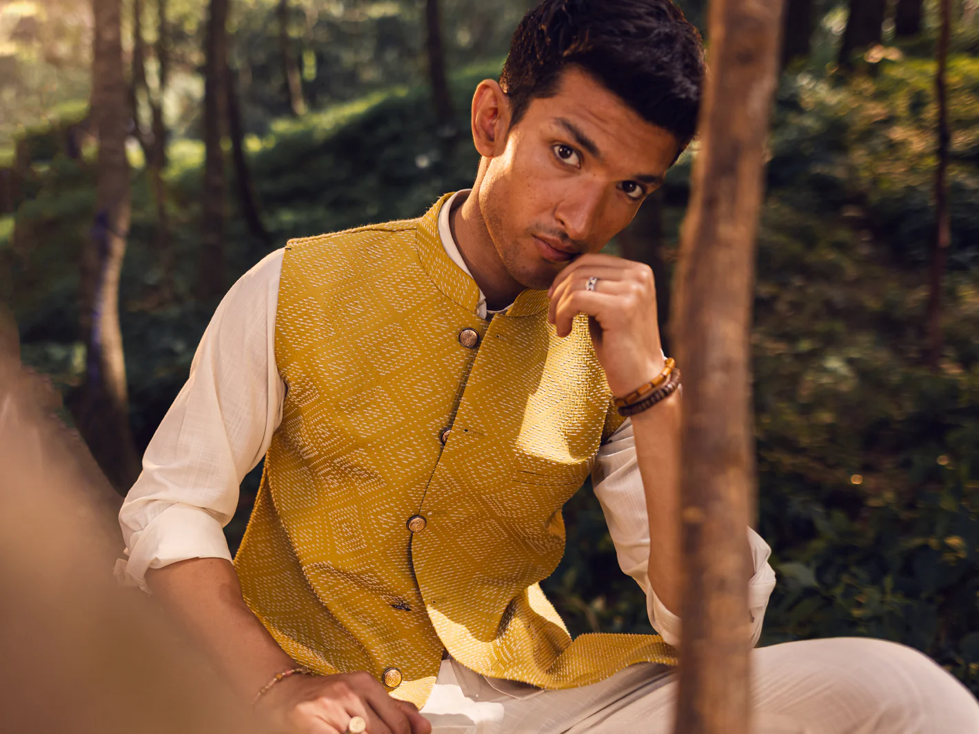 YELLOW-MUSTARD WAISTCOAT | AL-WC-US-521/JJ-8091B - Image 4