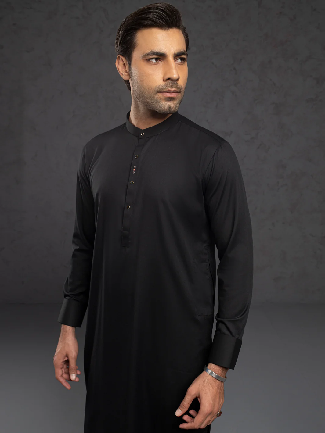 BLACK BLENDED KURTA TROUSERS | ALET-KT-1004-R2/AM-6283D - Image 4