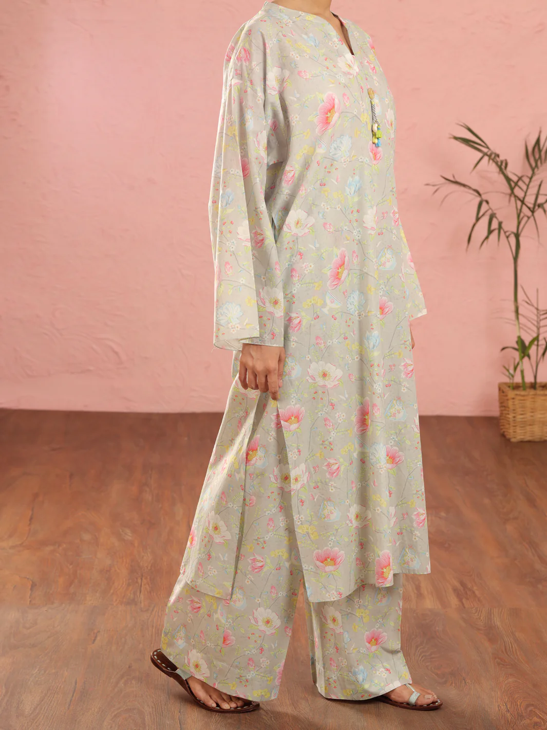 PISTACHIO GREEN CAMBRIC 2PC UNSTITCHED | ALP-2PS-1961 FB-1961A - Image 3