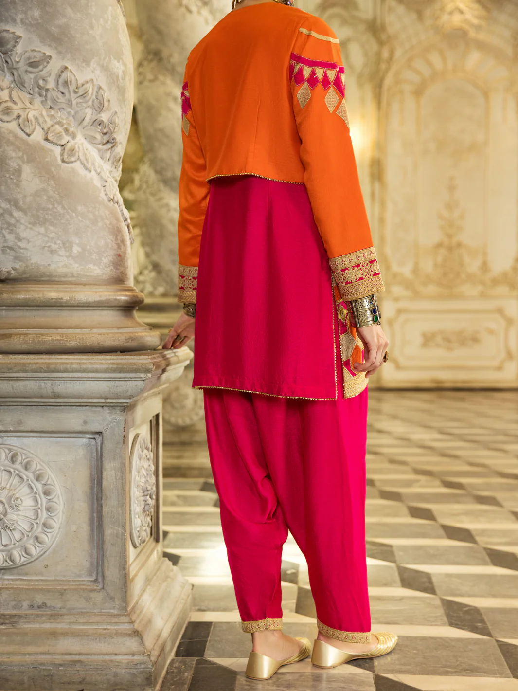 PINK RAW SILK 2PC STITCHED | ALP-2PS-LKS-US-1276/AM-2410F - Image 2