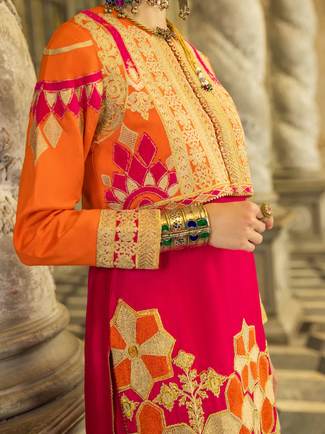 PINK RAW SILK 2PC STITCHED | ALP-2PS-LKS-US-1276/AM-2410F - Image 4