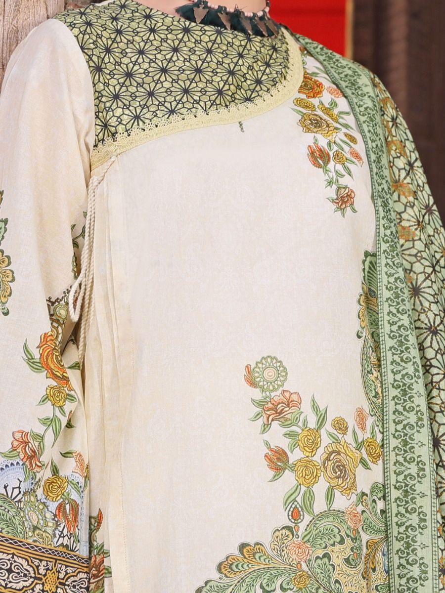 OFF WHITE LAWN 2PC UNSTITCHED | ALP-2PS-US-1104 V-2 2021 - Image 2
