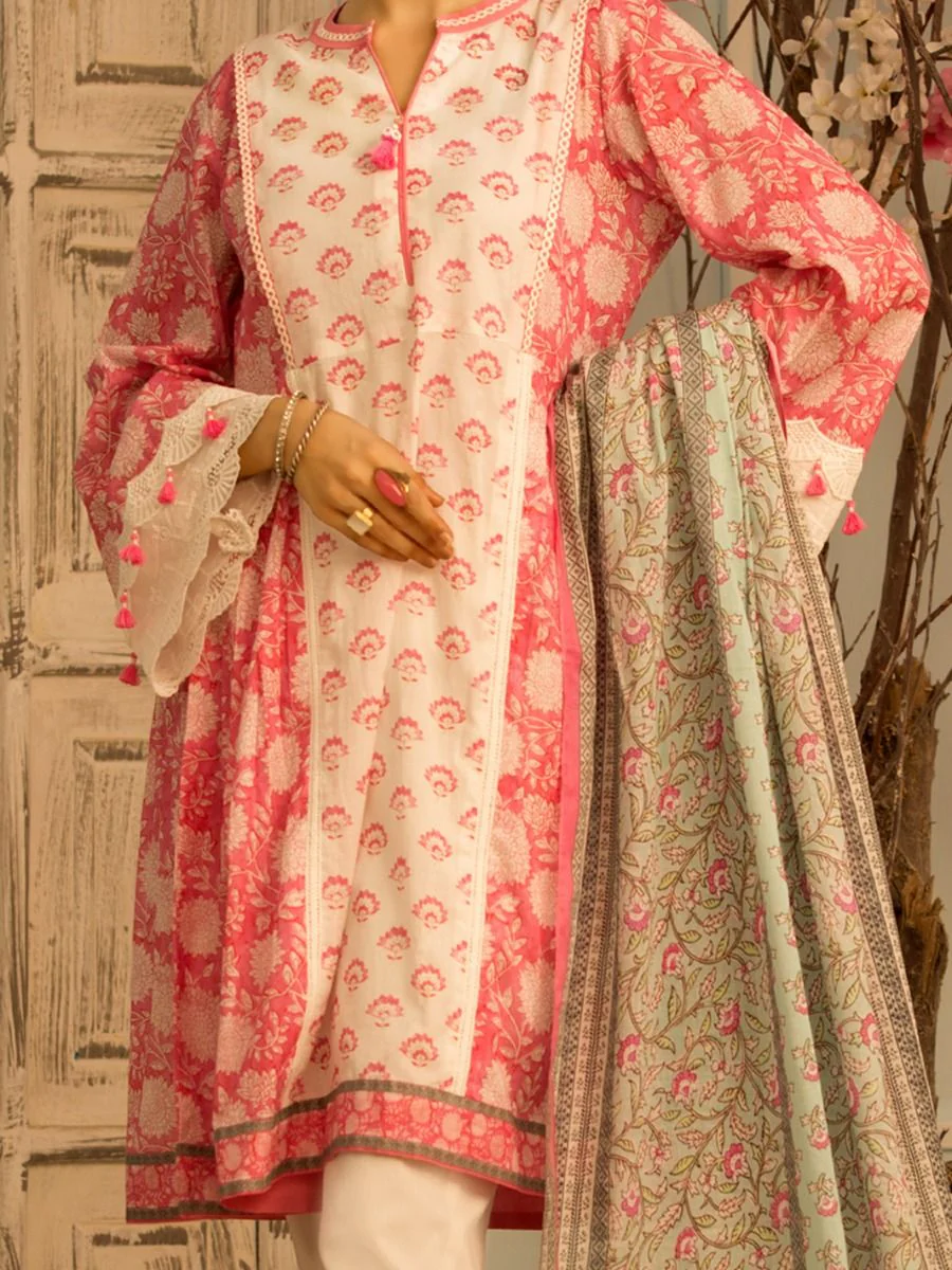 PINK LAWN 2PC UNSTITCHED | ALP-2PS-US-1200 FB-1200A - Image 2
