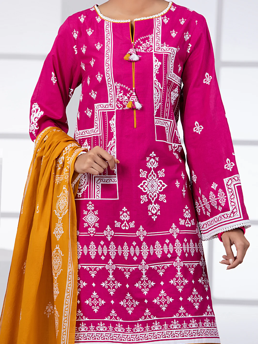 PINK LAWN 2PC UNSTITCHED | ALP-2PS-US-1450B FB-1450B - Image 3