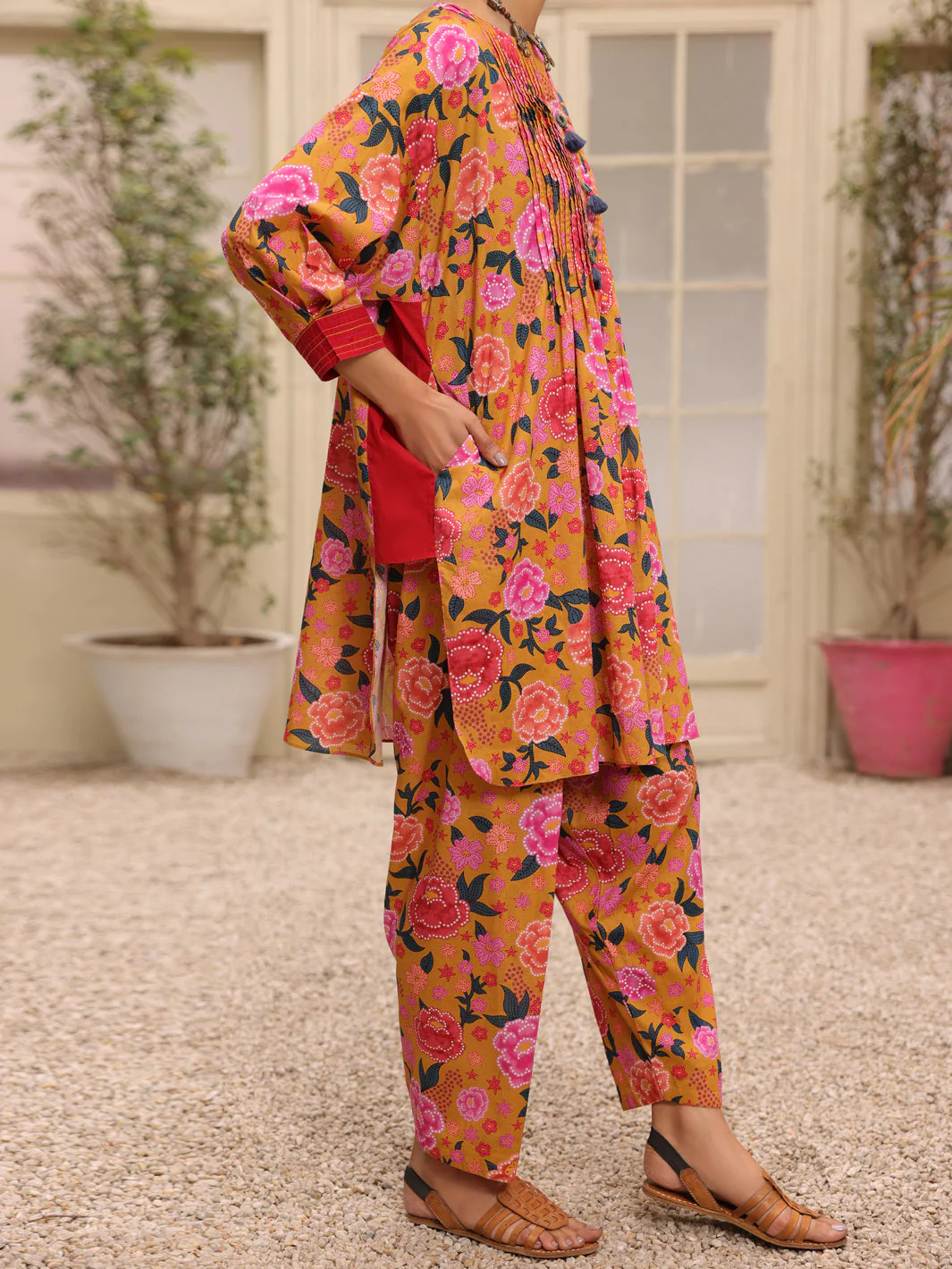 TERRACOTTA 2PC UNSTITCHED | ALP-2PS-US-1682 FB-1682A - Image 4