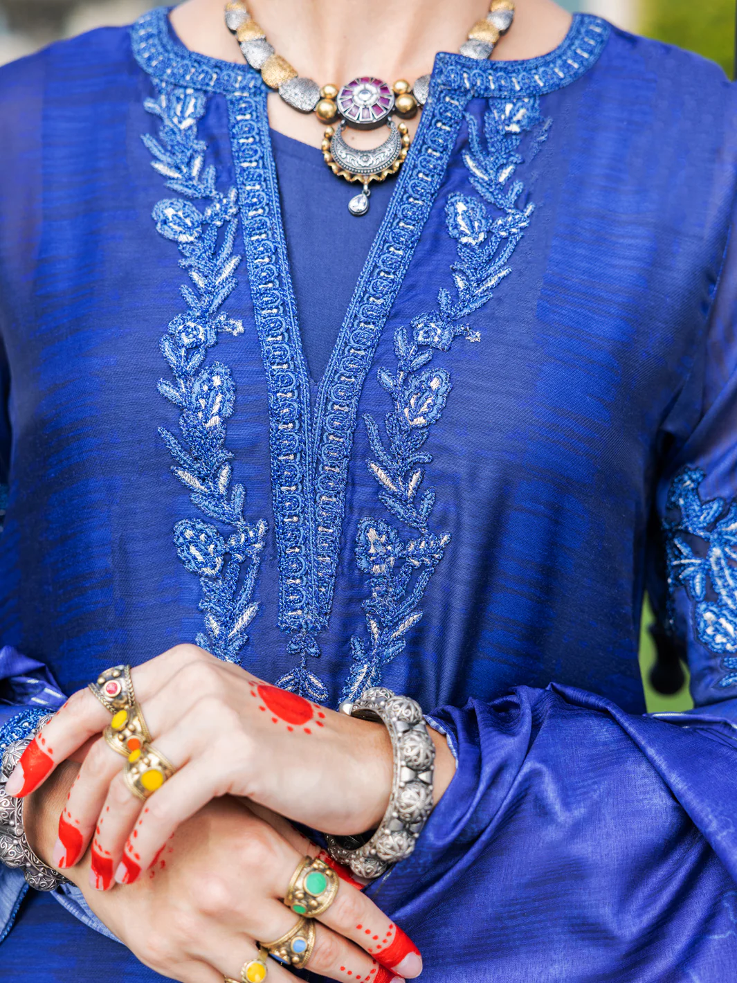 BLUE SALSA SILK 3PC STITCHED | ALP-3PS-1655/S FB-1655A - Image 3