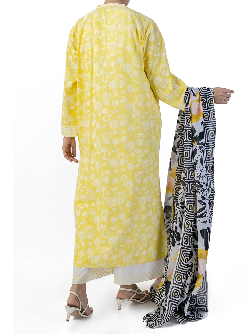 YELLOW LAWN 3PC UNSTITCHED | ALP-3PS-1748 FB-1748A - Image 2