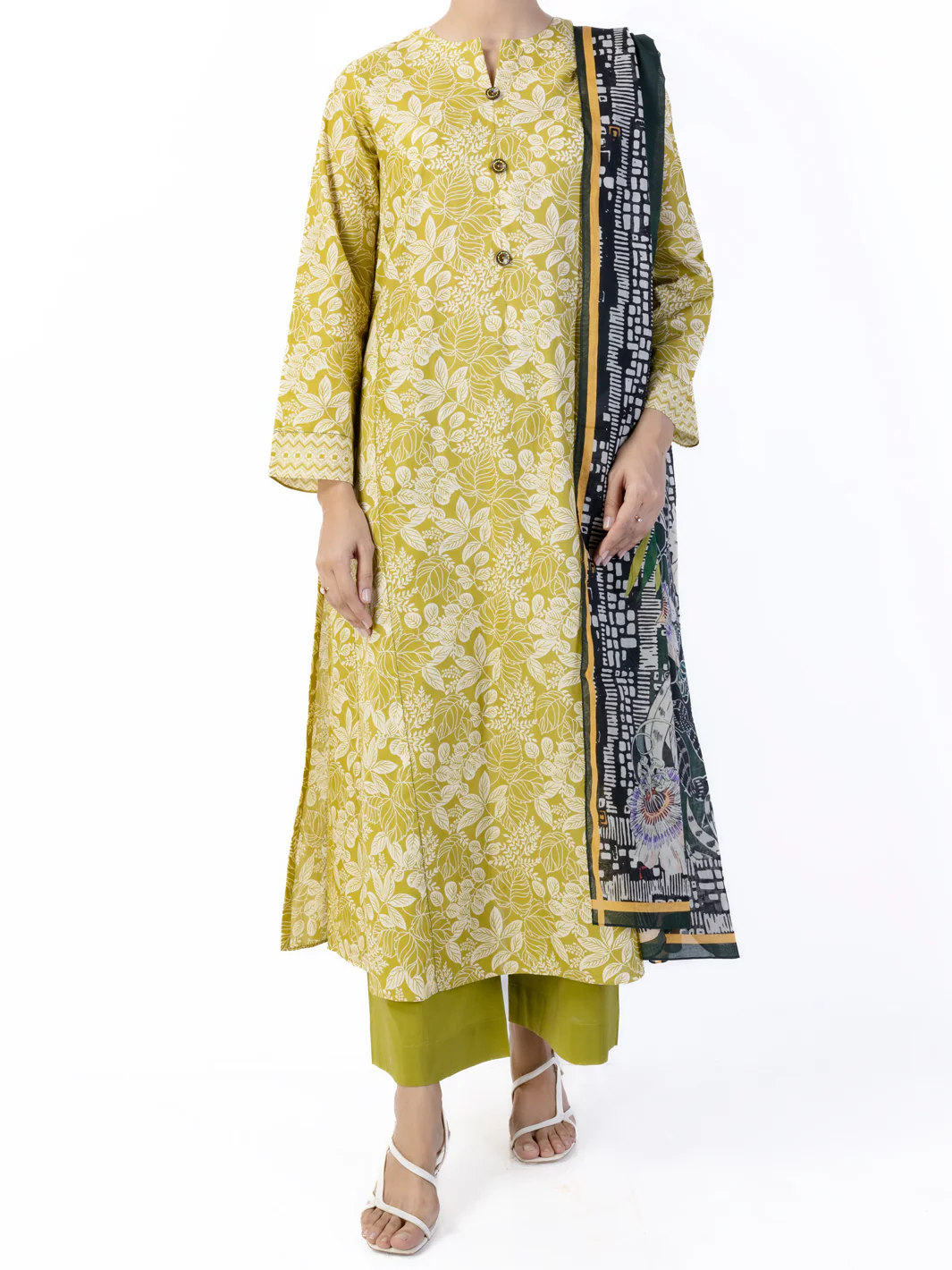 LEMON LAWN 3PC UNSTITCHED | ALP-3PS-1751 FB-1751A - Image 3