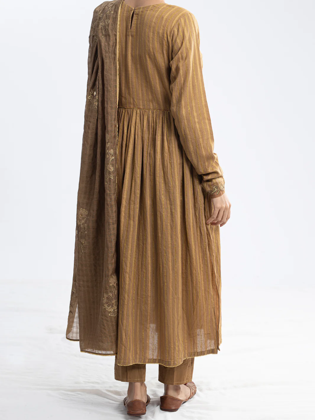 BROWN LINO KARA 3PC UNSTITCHED | ALP-3PS-1800 FB-1800A - Image 2