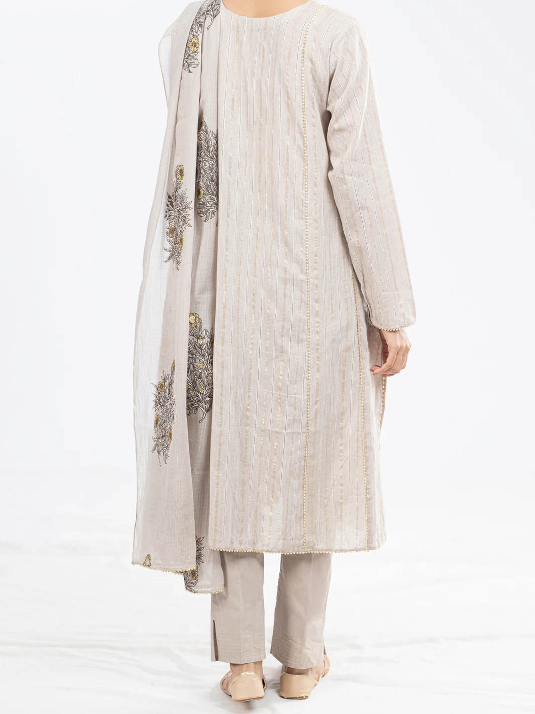 GREY LINO KARA 3PC UNSTITCHED | ALP-3PS-1801 AM-2881A - Image 2