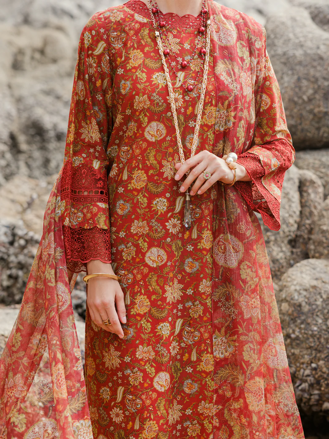 MAROON LAWN 3PC UNSTITCHED | ALP-3PS-1807 FB-1807A - Image 4
