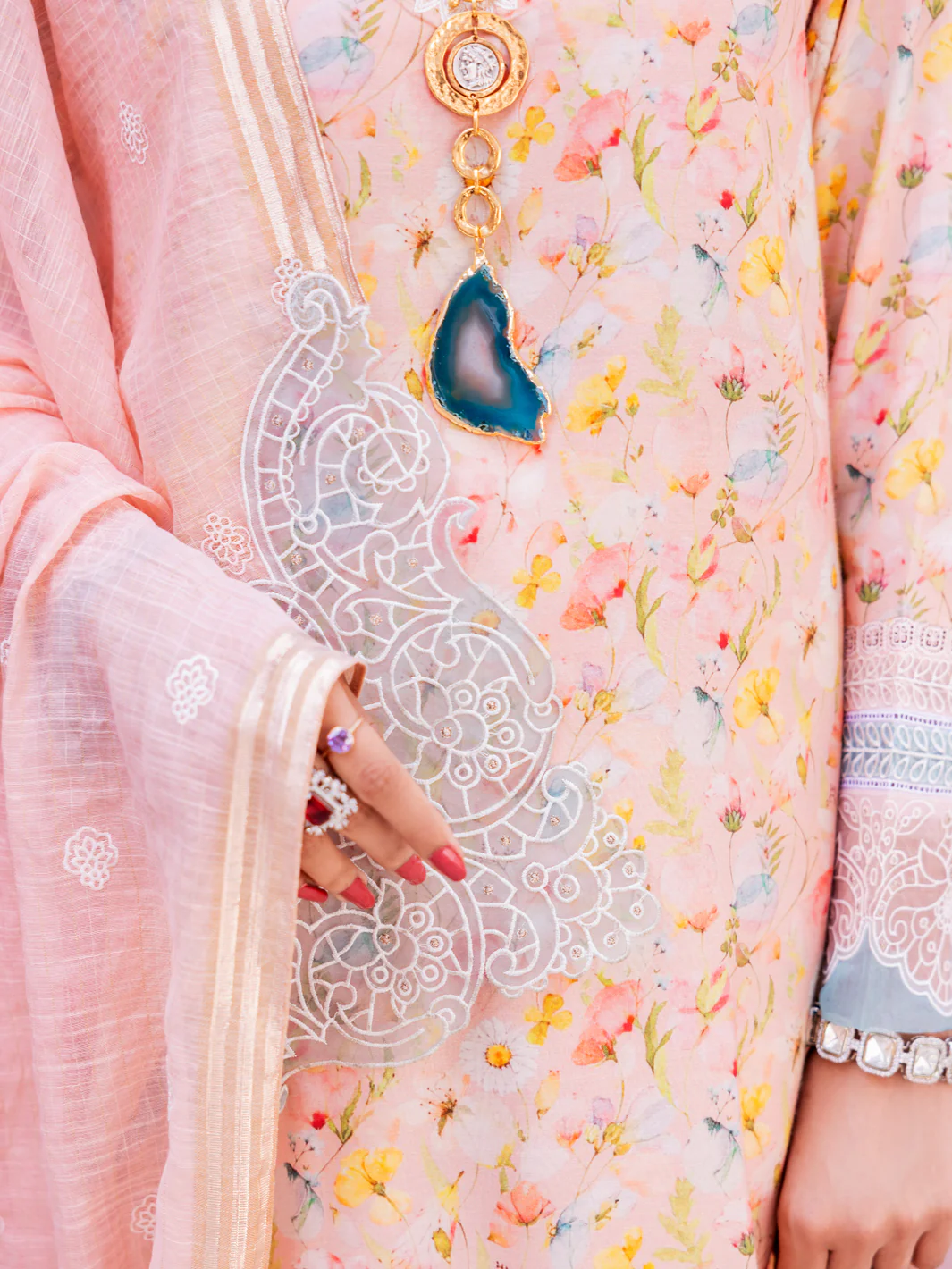 LIGHT PINK MAPLE SILK 3PC STITCHED | ALP-3PS-1915/S FB-1915A - Image 4