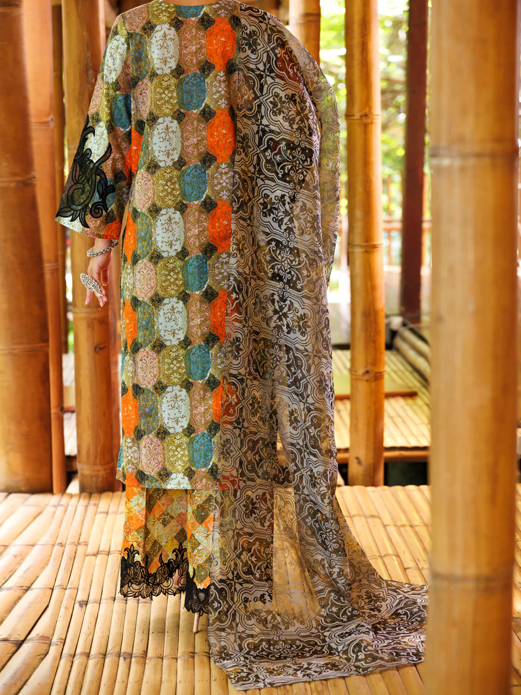 MULTICOLOR LAWN 3PC STITCHED | ALP-3PS-1987/S FB-1987A - Image 2