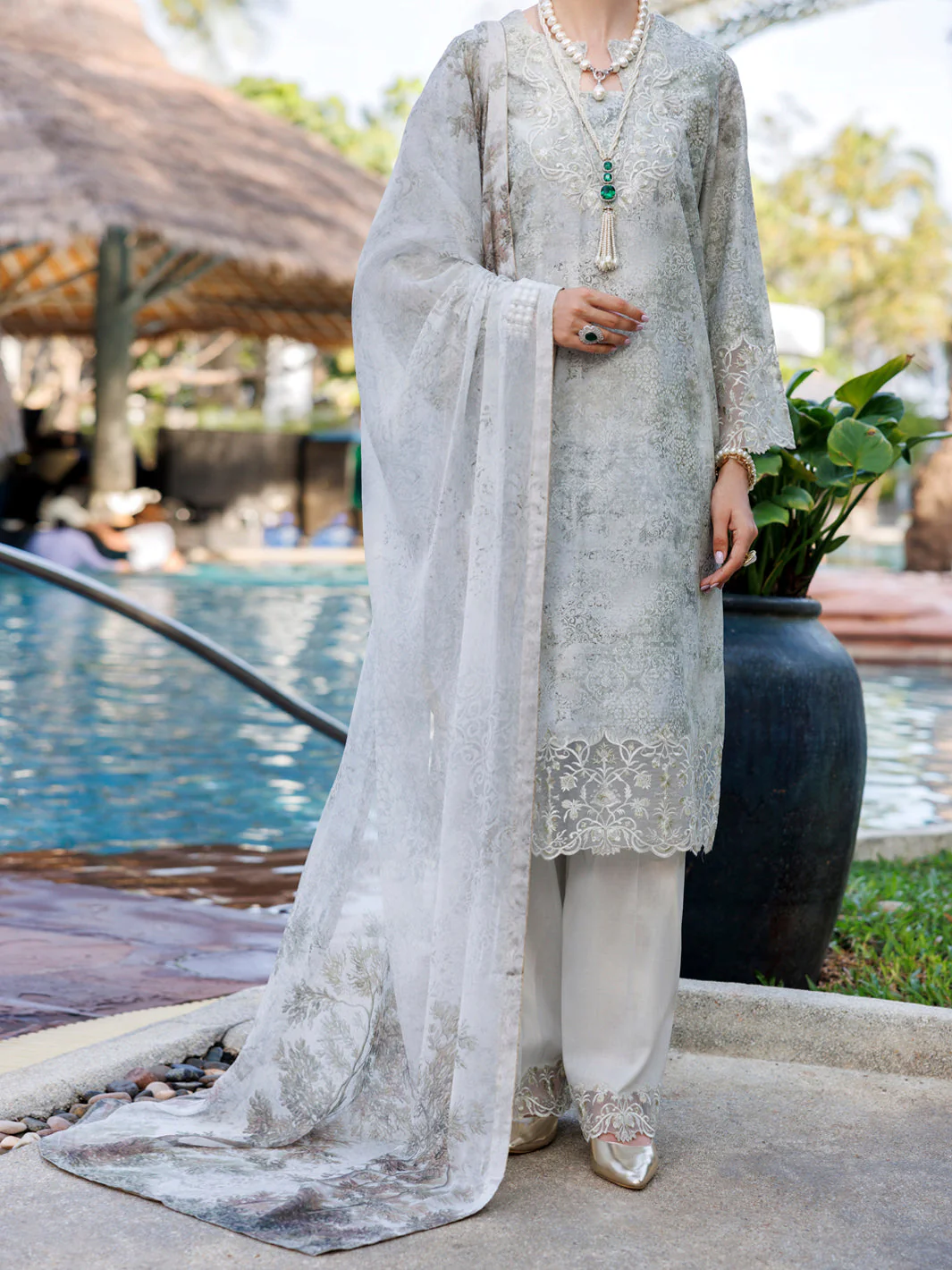 BEIGE LAWN 3PC UNSTITCHED | ALP-3PS-1990 FB-1990A