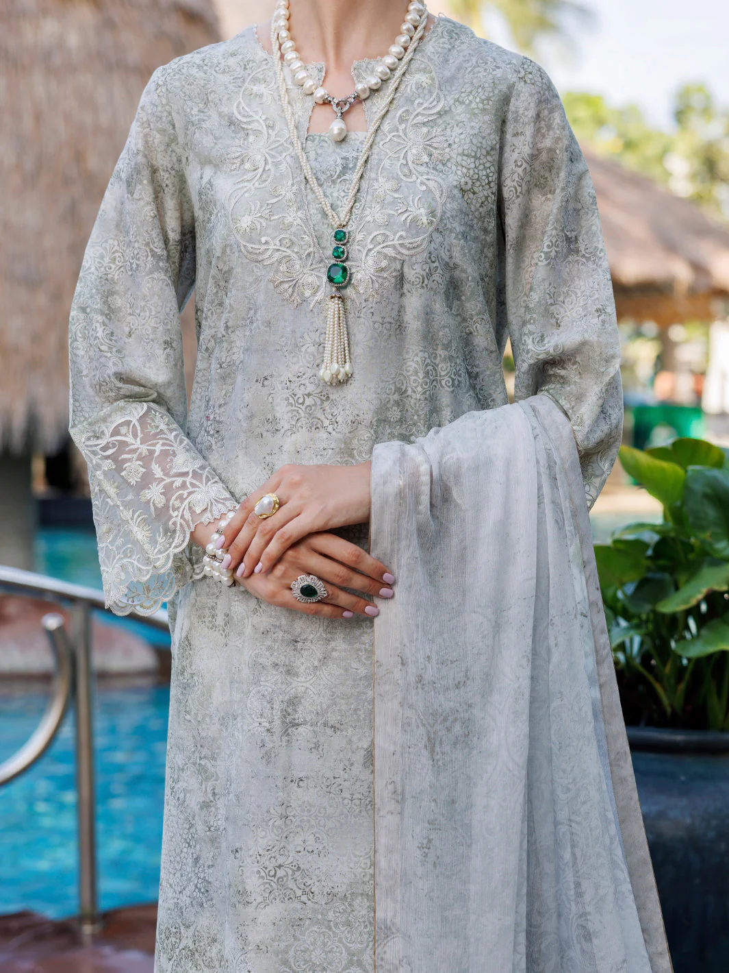 BEIGE LAWN 3PC UNSTITCHED | ALP-3PS-1990 FB-1990A - Image 3