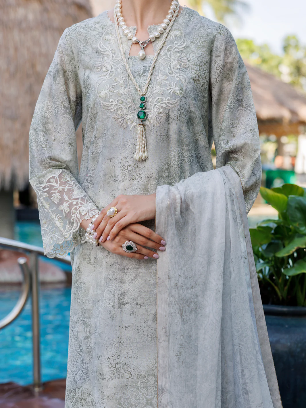 BEIGE LAWN 3PC STITCHED | ALP-3PS-1990/S FB-1990A - Image 3