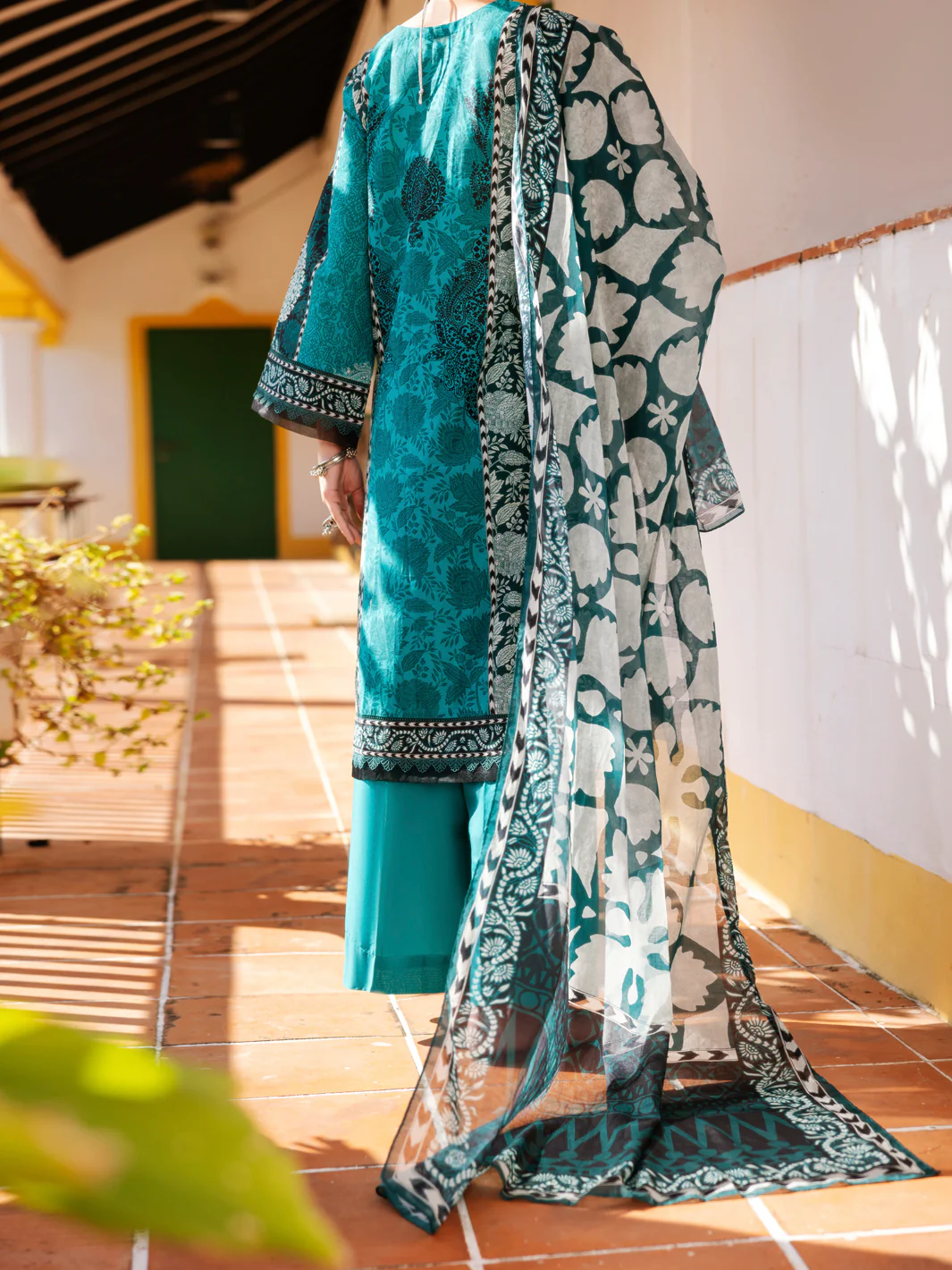 SEA GREEN LAWN 3PC UNSTITCHED | ALP-3PS-1996 FB-1996A - Image 2