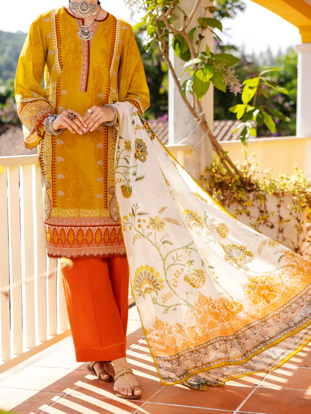 LIME GREEN LAWN 3PC UNSTITCHED | ALP-3PS-1997 FB-1997A