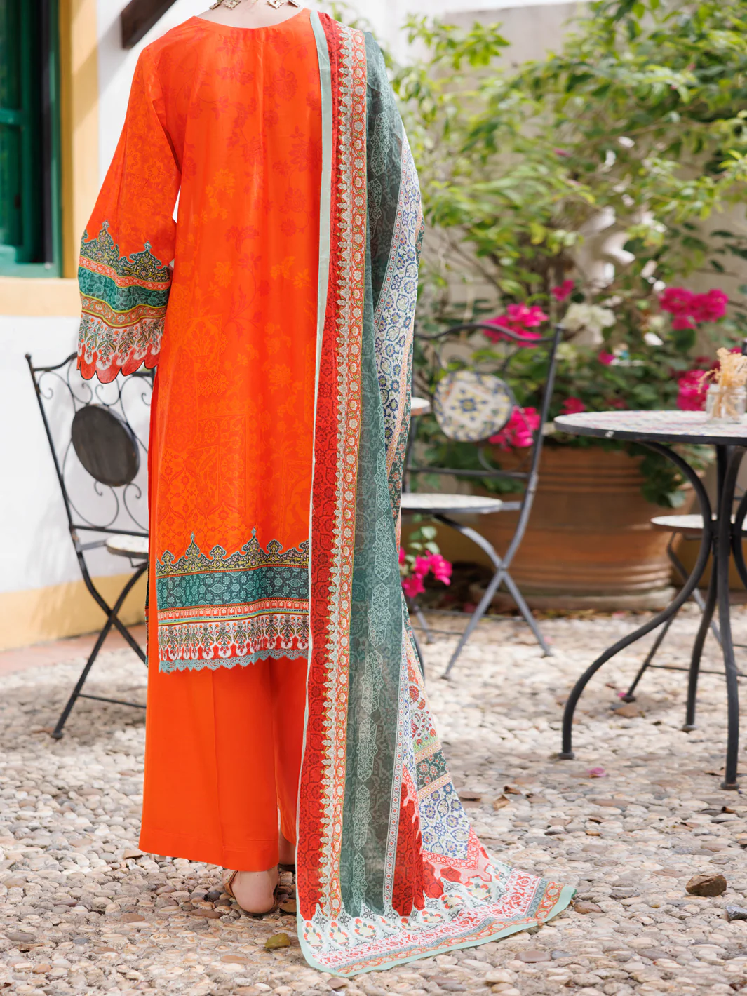 ORANGE LAWN 3PC UNSTITCHED | ALP-3PS-2003 FB-2003A - Image 3