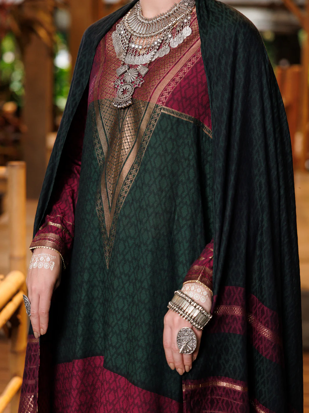 MULTICOLOR YARN DYED JACQUARD 3PC STITCHED | ALP-3PS-2023/S FB-2023A - Image 3