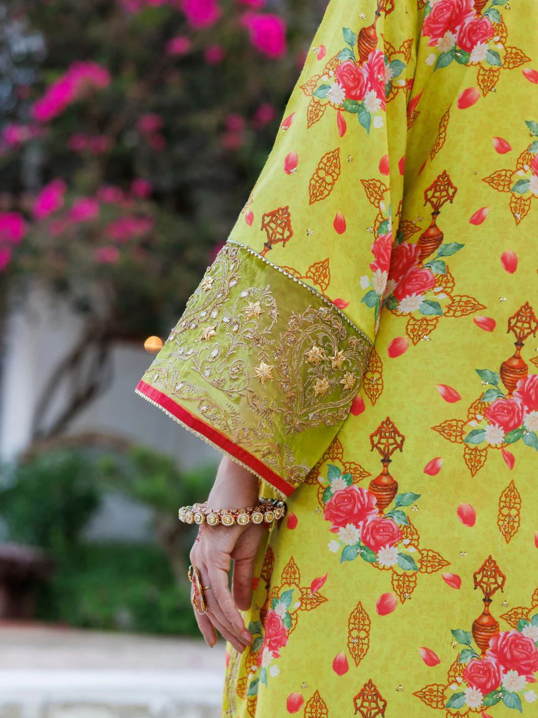 LEMON GREEN MAPLE SILK 3PC STITCHED | ALP-3PS-2051/S FB-2051A - Image 3