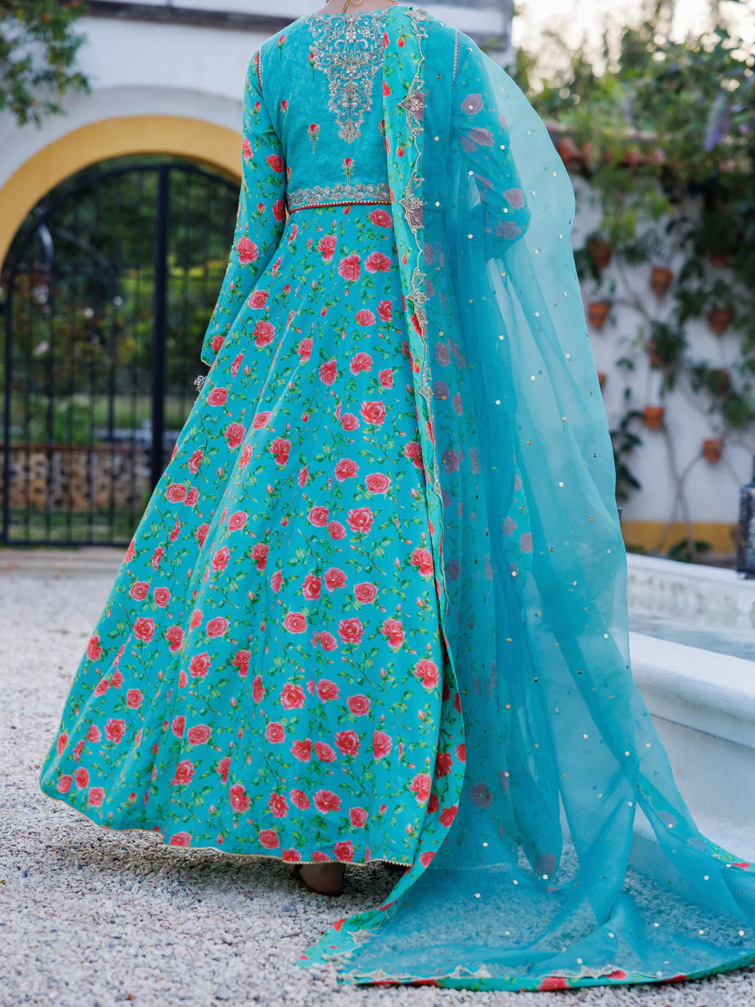 SEA GREEN MAPLE SILK 3PC STITCHED | ALP-3PS-2052/S FB-2052A - Image 2