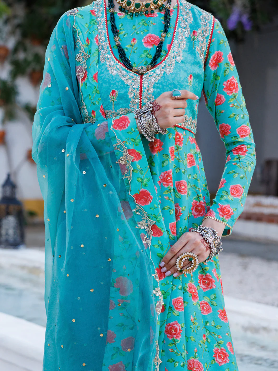 SEA GREEN MAPLE SILK 3PC STITCHED | ALP-3PS-2052/S FB-2052A - Image 5