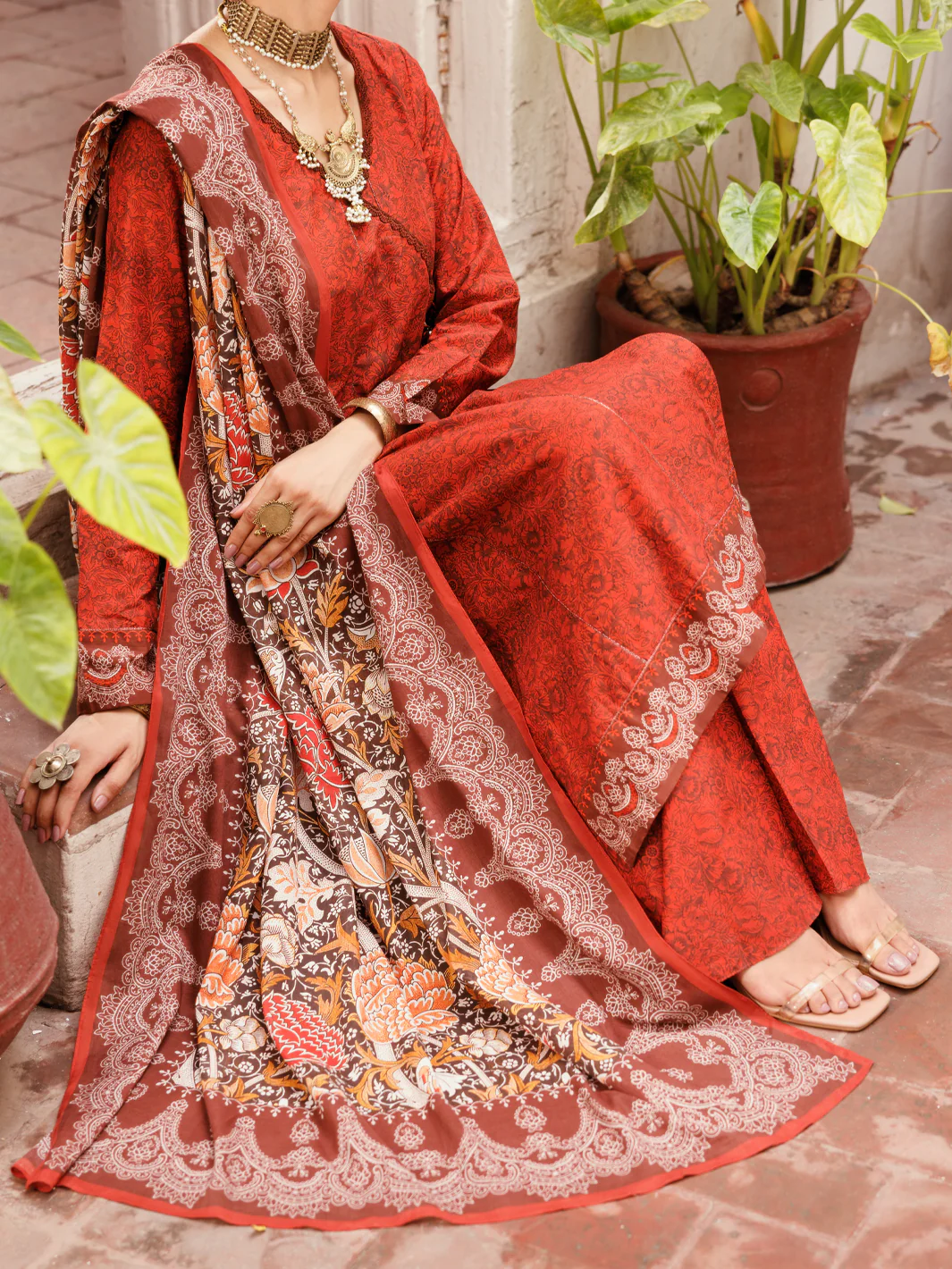 MAROON LAWN 3PC STITCHED | ALP-3PS-2144/S FB-2144A - Image 3