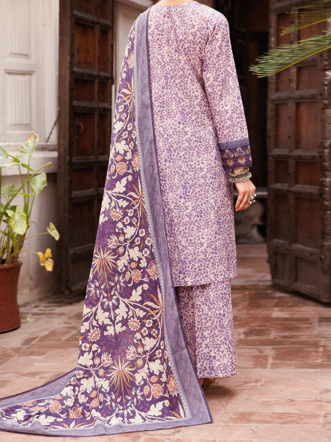 LIGHT PURPLE CAMBRIC 3PC STITCHED | ALP-3PS-2146/S FB-2146A - Image 2