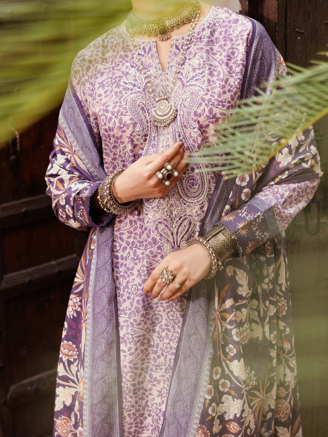 LIGHT PURPLE CAMBRIC 3PC STITCHED | ALP-3PS-2146/S FB-2146A - Image 3