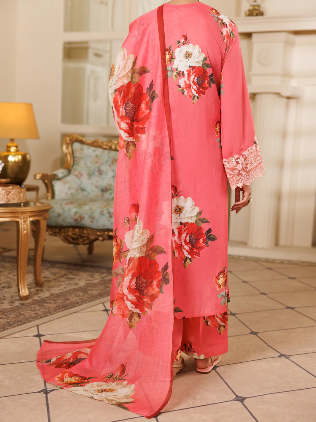 PINK LAWN 3PC STITCHED | ALP-3PS-2151/S FB-2151A - Image 2