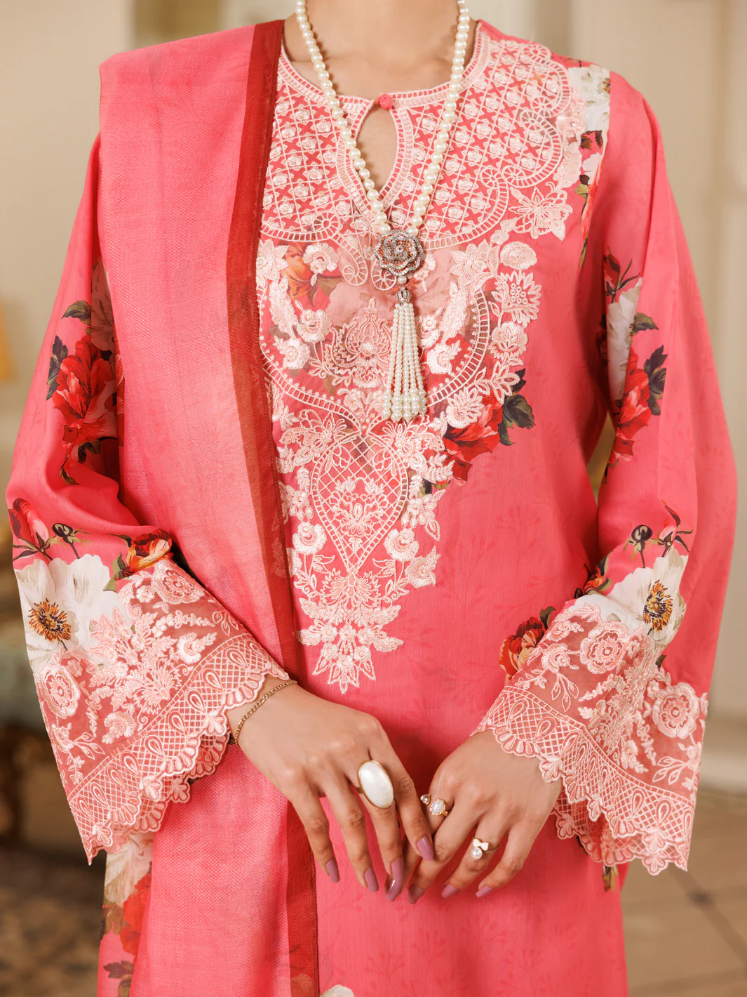 PINK LAWN 3PC STITCHED | ALP-3PS-2151/S FB-2151A - Image 3