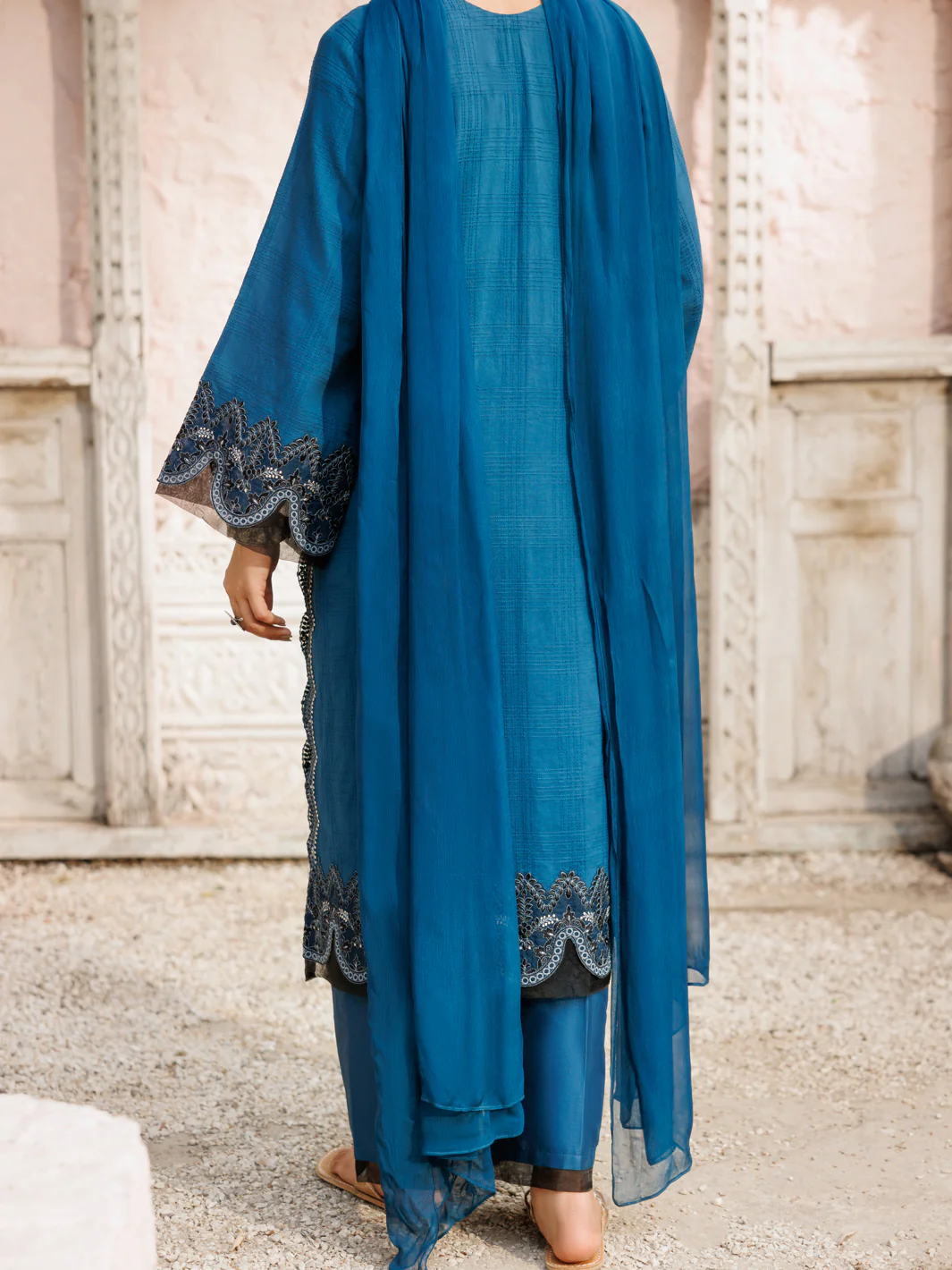 TEAL DOBBY 3PC STITCHED | ALP-3PS-2175/S FB-2175A - Image 2