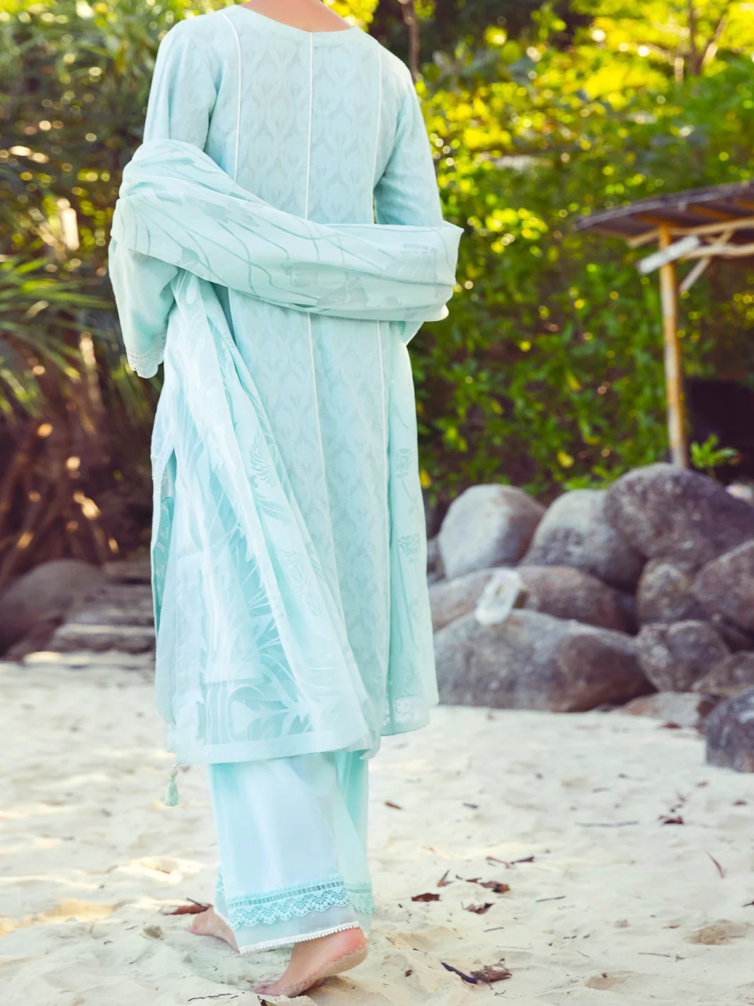 SKY BLUE JACQUARD 3PC STITCHED | ALP-3PS-US-1142/S FB-1142A - Image 2