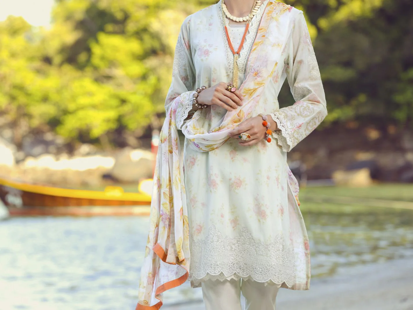 CREAM SWISS VOIL 3PC STITCHED | ALP-3PS-US-1152/S FB-1152A - Image 3