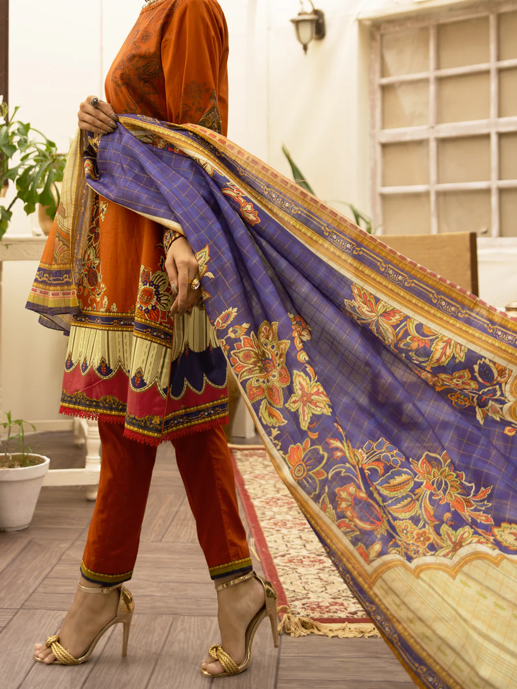 CAMBRIC TERRACOTTA 3PC STITCHED | ALP-3PS-US-1175/S FB-1175A - Image 3