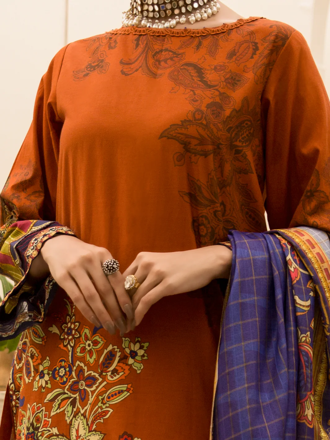 CAMBRIC TERRACOTTA 3PC STITCHED | ALP-3PS-US-1175/S FB-1175A - Image 4