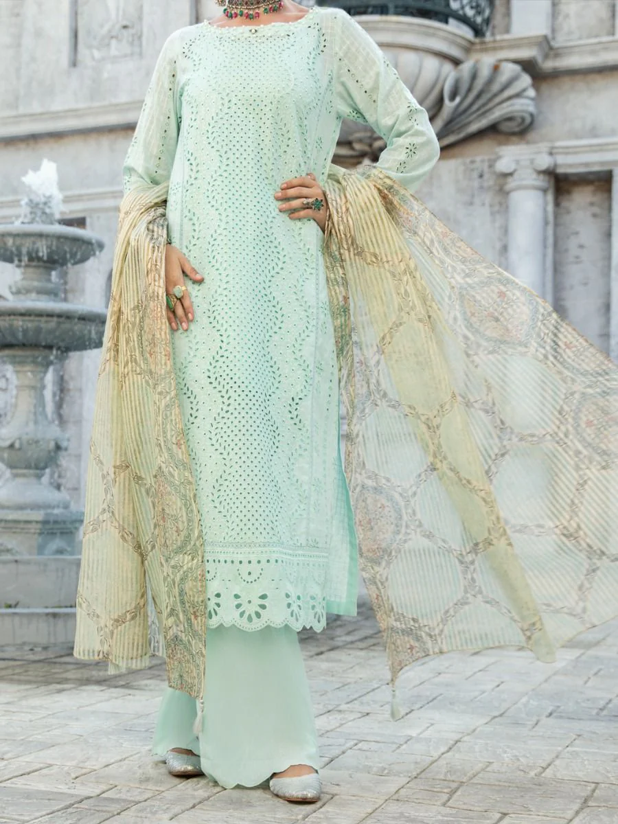 FEROZI COTTON JACQUARD 3PC UNSTITCHED | ALP-3PS-US-1187 FB-1173B - Image 4