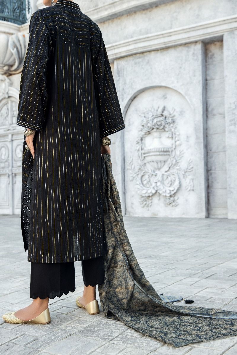 BLACK YARN DYED 3PC STITCHED | ALP-3PS-US-1192/S FB-1178B - Image 2