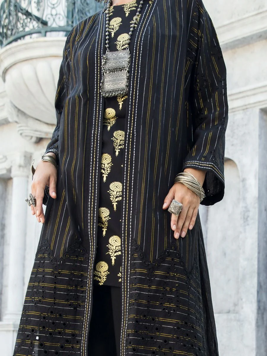 BLACK YARN DYED 3PC STITCHED | ALP-3PS-US-1192/S FB-1178B - Image 6