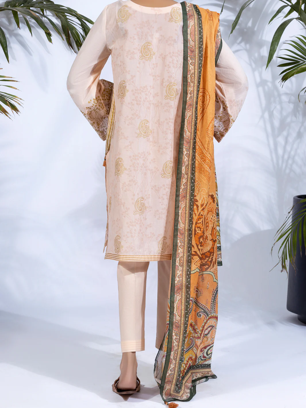PEACH LAWN 3PC STITCHED | ALP-3PS-US-1245/S FB-1245A - Image 2