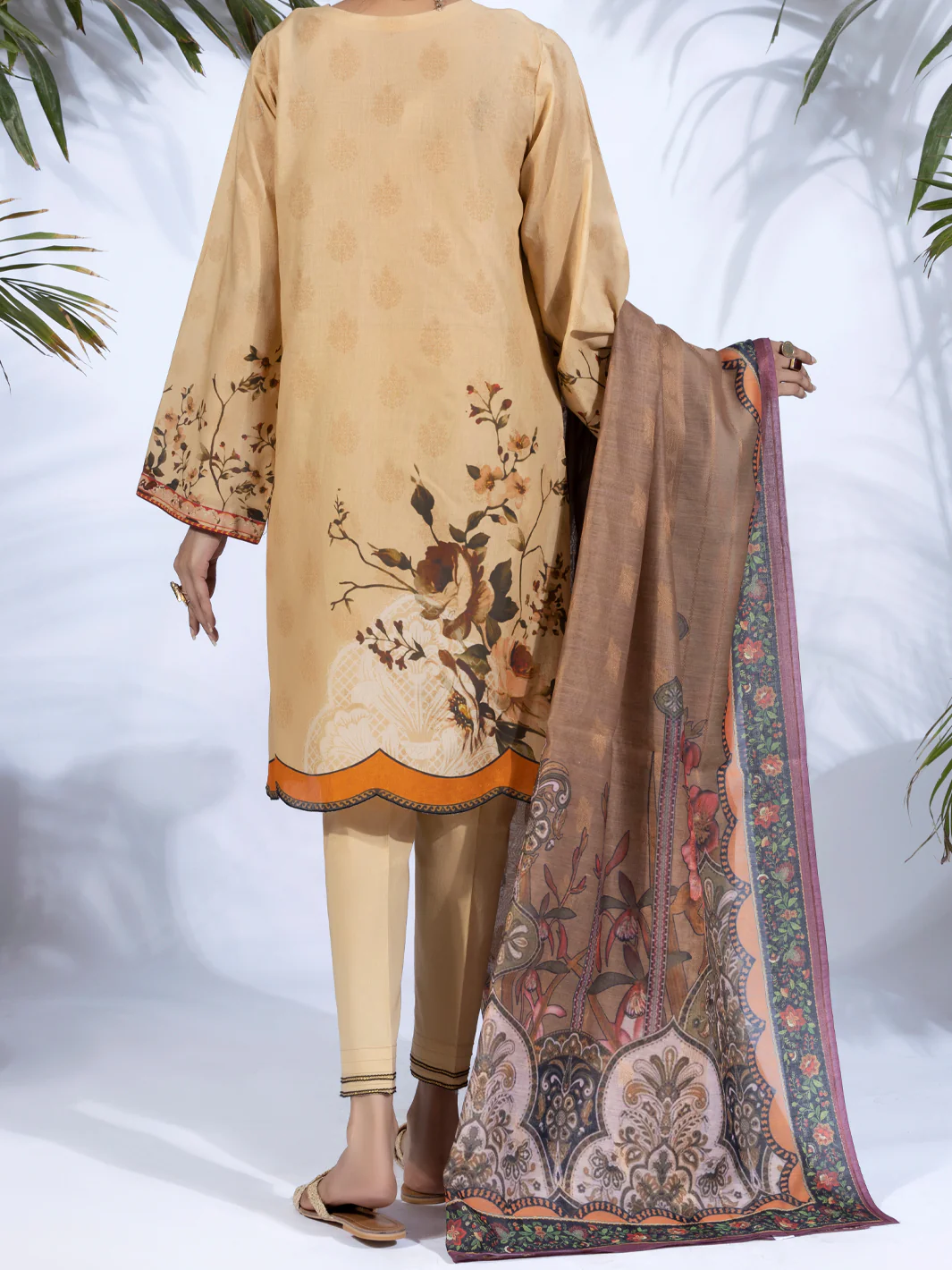 BEIGE LAWN 3PC STITCHED | ALP-3PS-US-1246/S FB-1246A - Image 2