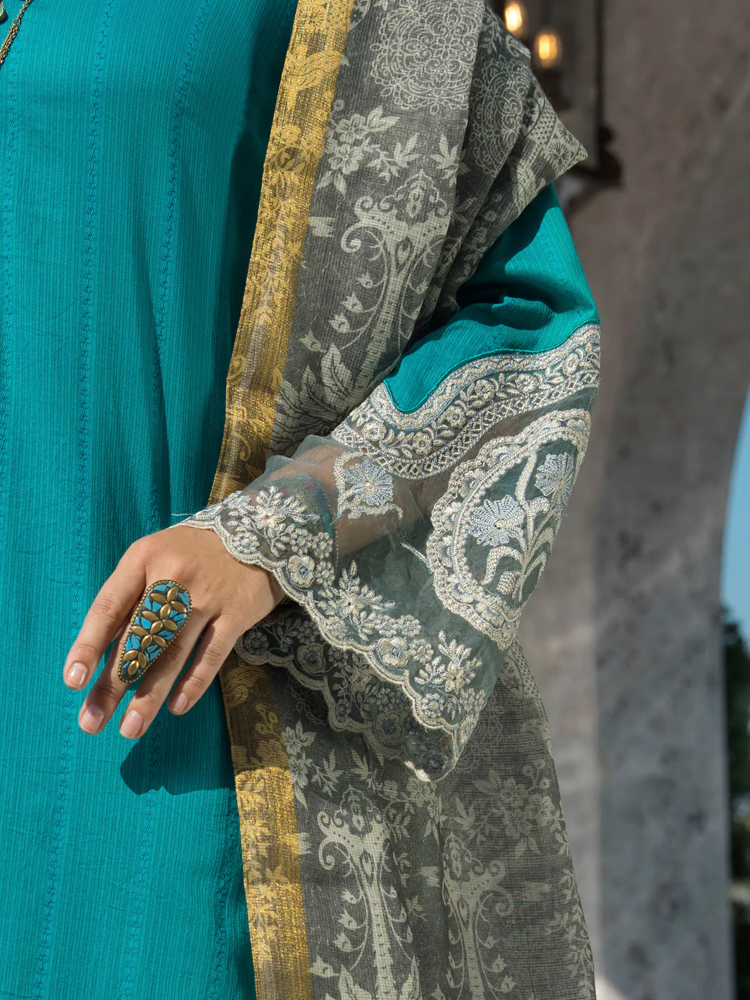 SEA BLUE LAWN 3PC STITCHED | ALP-3PS-US-1256/S FB-1256A - Image 3