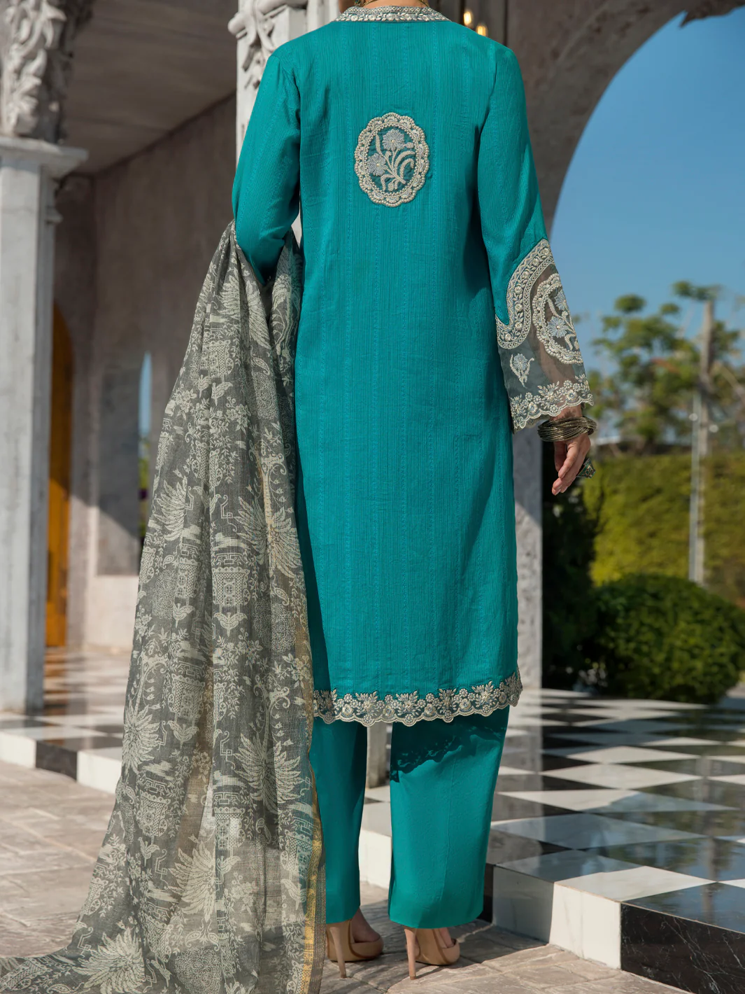 SEA BLUE LAWN 3PC STITCHED | ALP-3PS-US-1256/S FB-1256A - Image 5