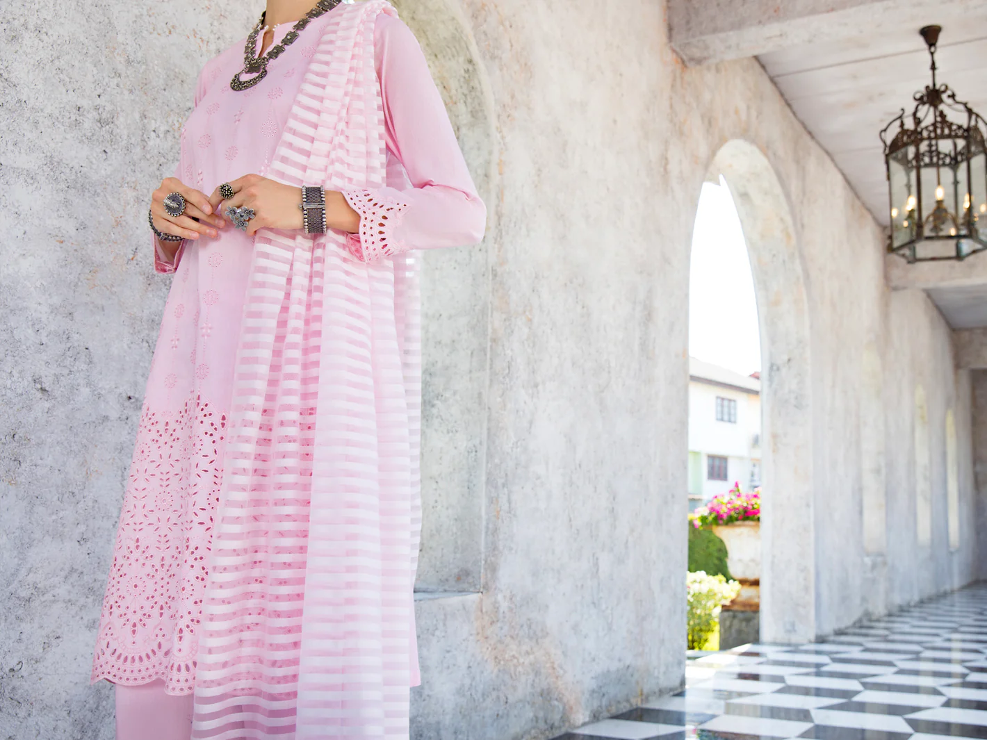 PINK LAWN 3PC STITCHED | ALP-3PS-US-1257/S FB-1257A - Image 2
