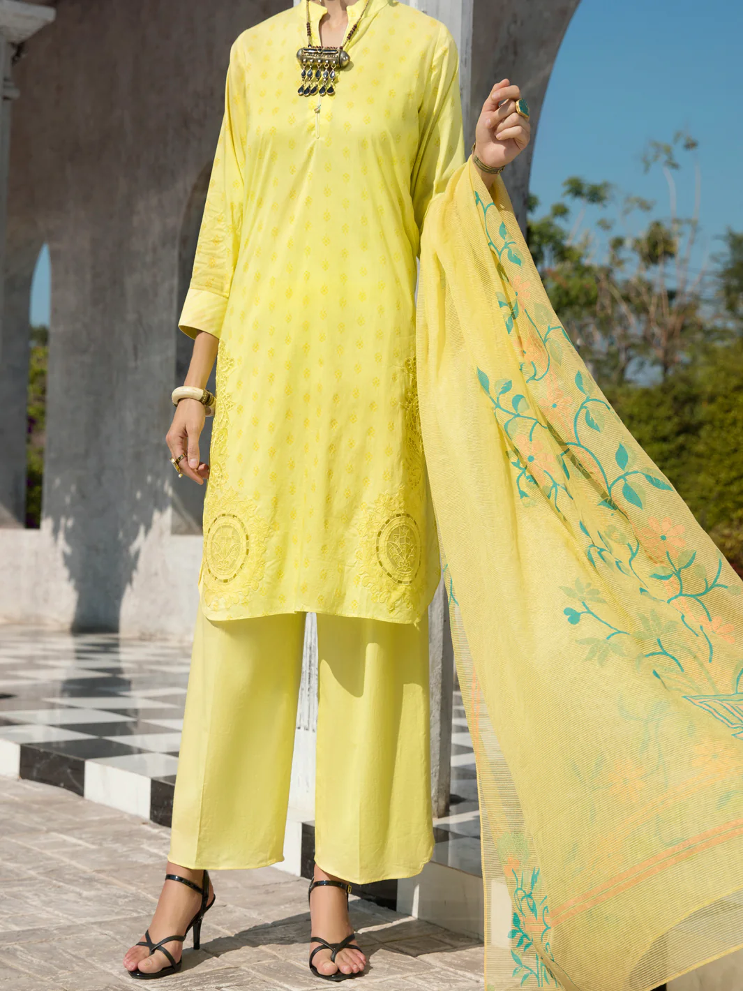 PARROT GREEN LAWN 3PC STITCHED | ALP-3PS-US-1258/S FB-1258A - Image 4