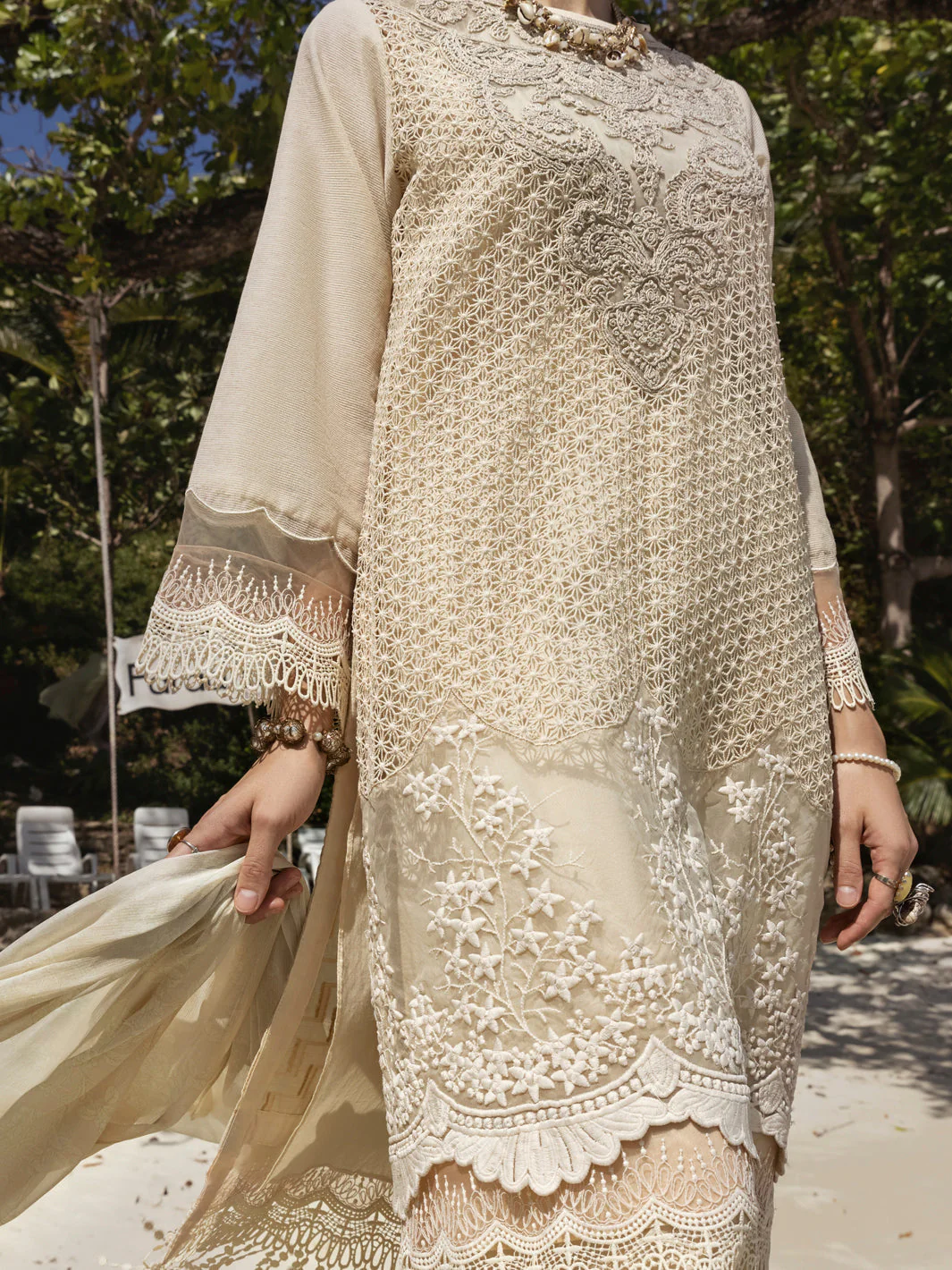 OFF WHITE JACQUARD 3PC STITCHED | ALP-3PS-US-1269/S AM-2562A - Image 3