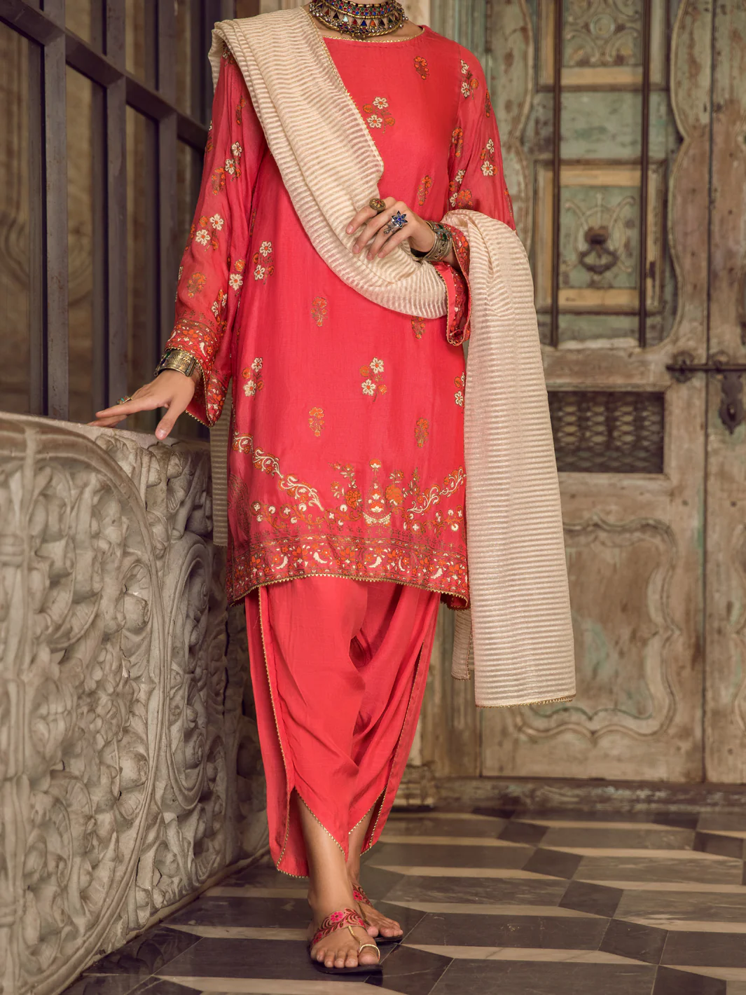 RED KHADDI 3PC STITCHED | ALP-3PS-US-1285/S FB-954A - Image 4