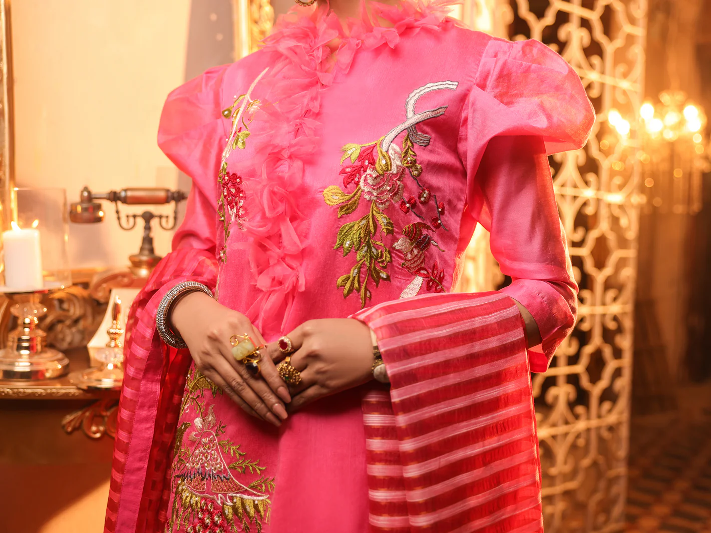 FUCHSIA MODAL 3PC UNSTITCHED | ALP-3PS-US-1287 AM-2550A - Image 4